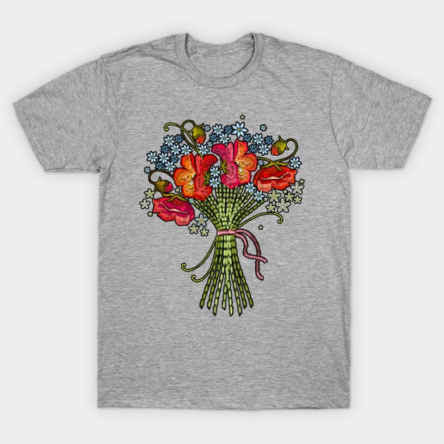 Flower Bouquet T-Shirt by letnothingstopyou